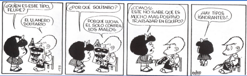 El trabajo en equipo para Mafalda